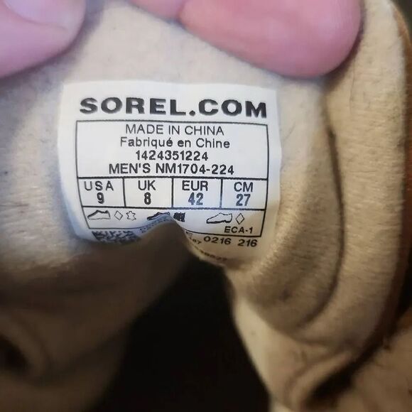 Sorel Cheyenne waterproof leather duck boots men's size 8 - Picture 5 of 8